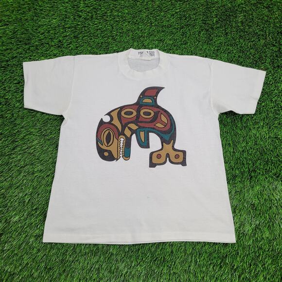 Vintage 80s Native-American Shirt Womens Medium 19x22 USA - Picture 1 of 15